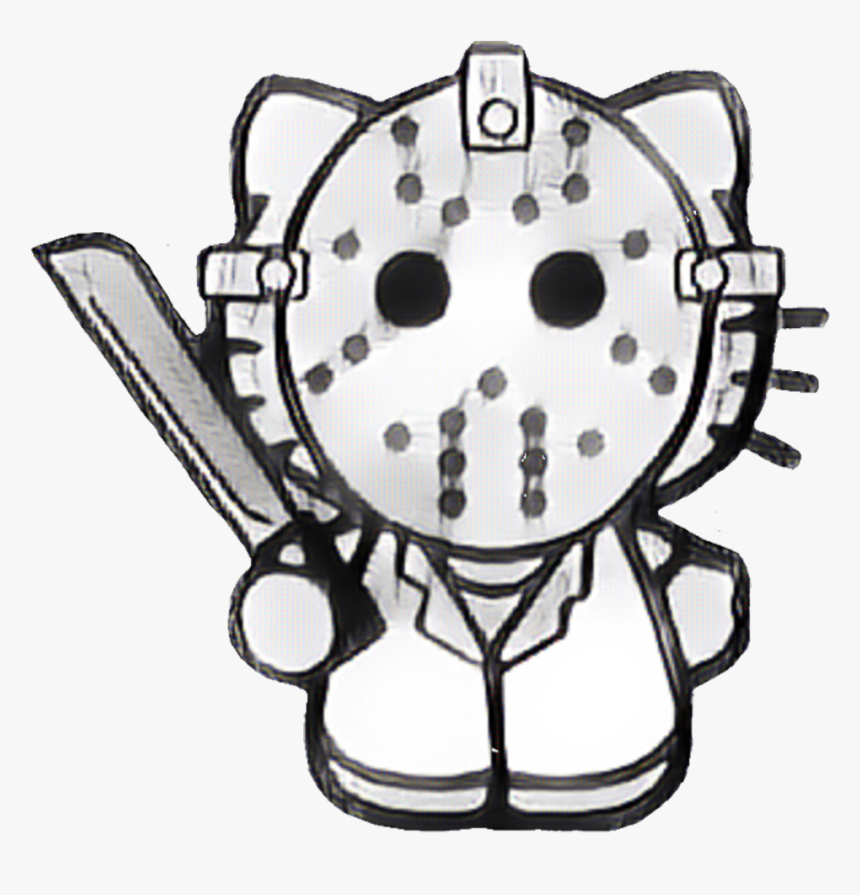 Horror Gore Movie Jason Mask Killer Blood Hk Hellokitty - Hello Kitty Jason Mask, HD Png Download, Free Download