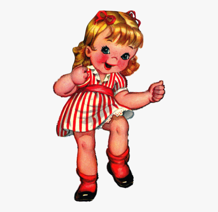 Little Girl Dancing - Vintage Doll Clip Art, HD Png Download, Free Download