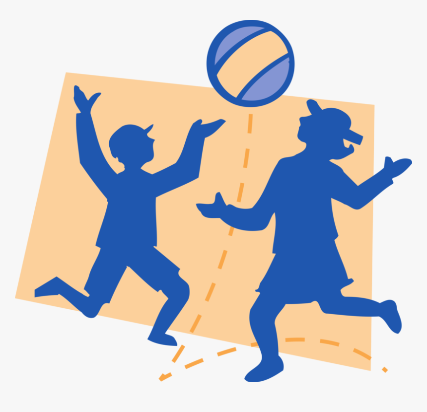 Kids Playing Silhouette Png - Physical Education Clipart Black And White, Transparent Png, Free Download