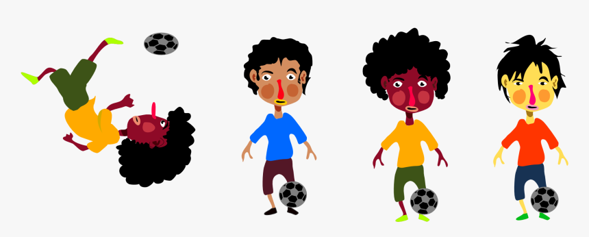 June Clipart Playing Football - Clip Art, HD Png Download, Free Download