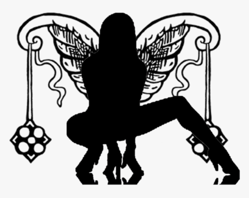 #mq #girl #woman #angel #devil #black #silhouette - Silhouette Afro Female, HD Png Download, Free Download