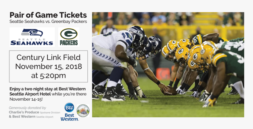 Seahawks Vs Packers 2018, HD Png Download, Free Download