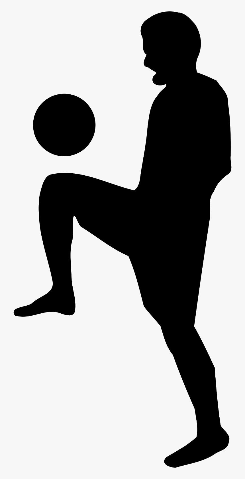 Soccer Kids Clip Art Black And White - Soccer Silhouette Gif, HD Png Download, Free Download