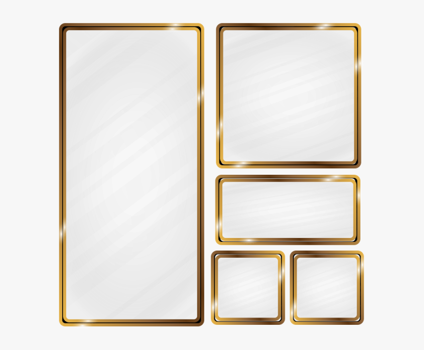 Metallic Vector Golden - Gold Metallic Frame Vector, HD Png Download, Free Download