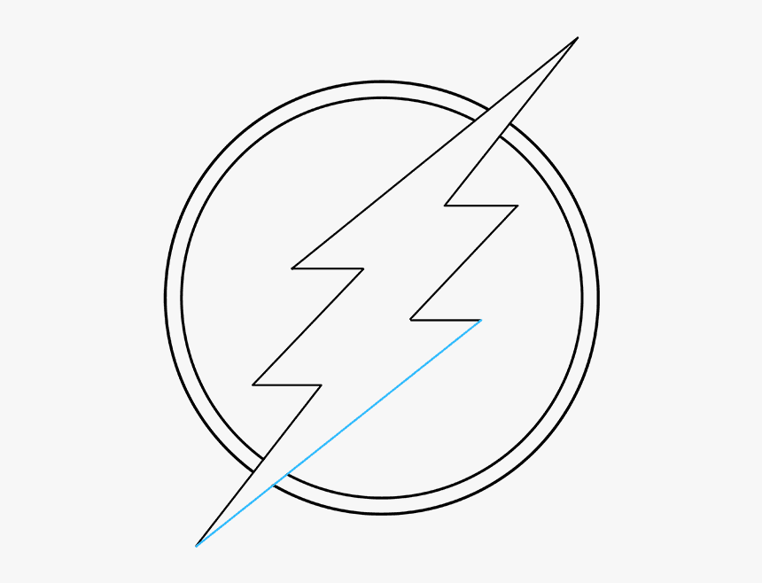 Drawing Methods Lightning Bolt - Flash Symbol Easy To Draw, HD Png Download, Free Download