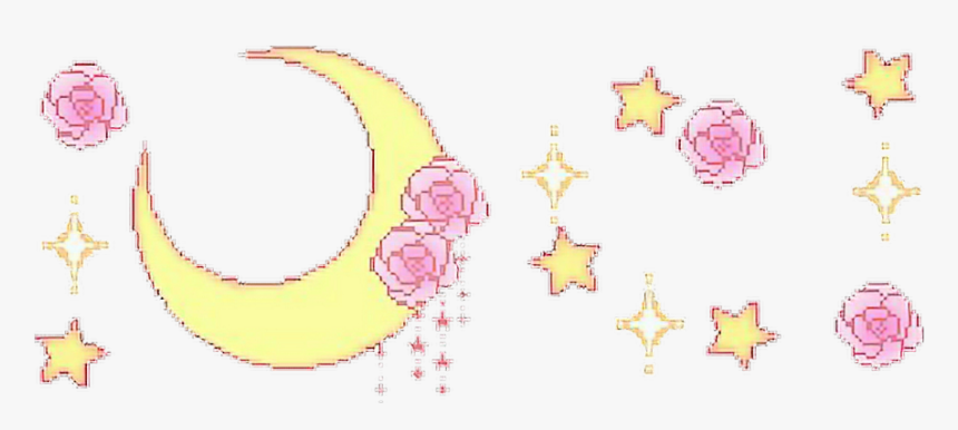 #freetoedit #cute #kawaii #pixel #pastel #moon #emoonlight - Illustration, HD Png Download, Free Download