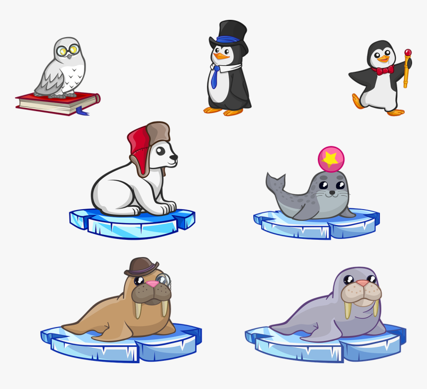 Penguin Sea Lion Polar Bear, HD Png Download, Free Download