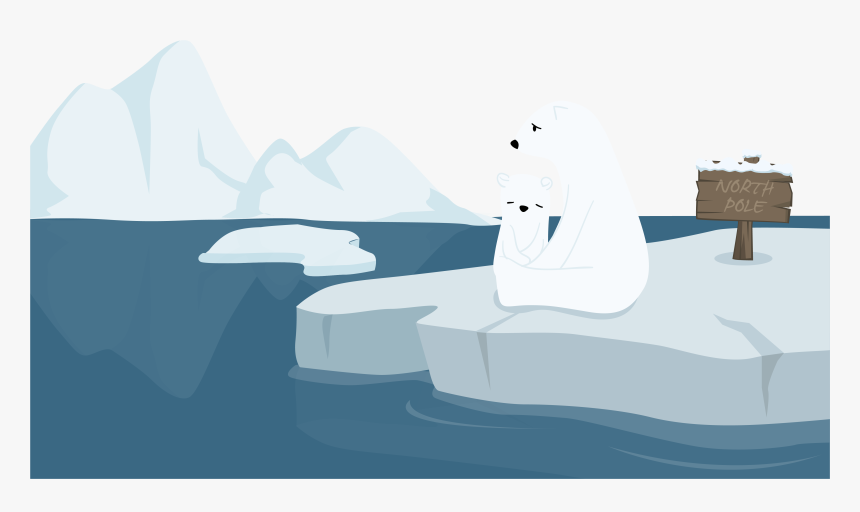 Transparent Melting Png - Polar Bear Ice Melting Cartoon, Png Download, Free Download