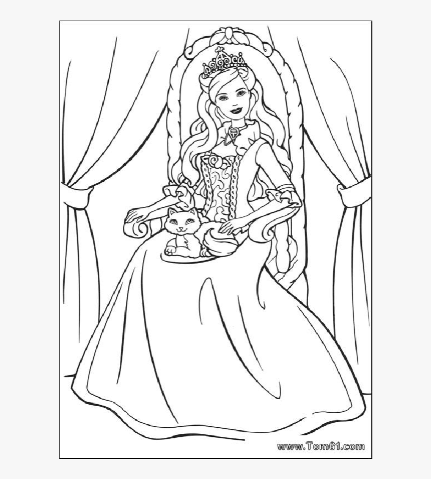 Barbie Disney Princess Coloring Book Child - Barbie And The Princess Pauper Drawing, HD Png Download, Free Download