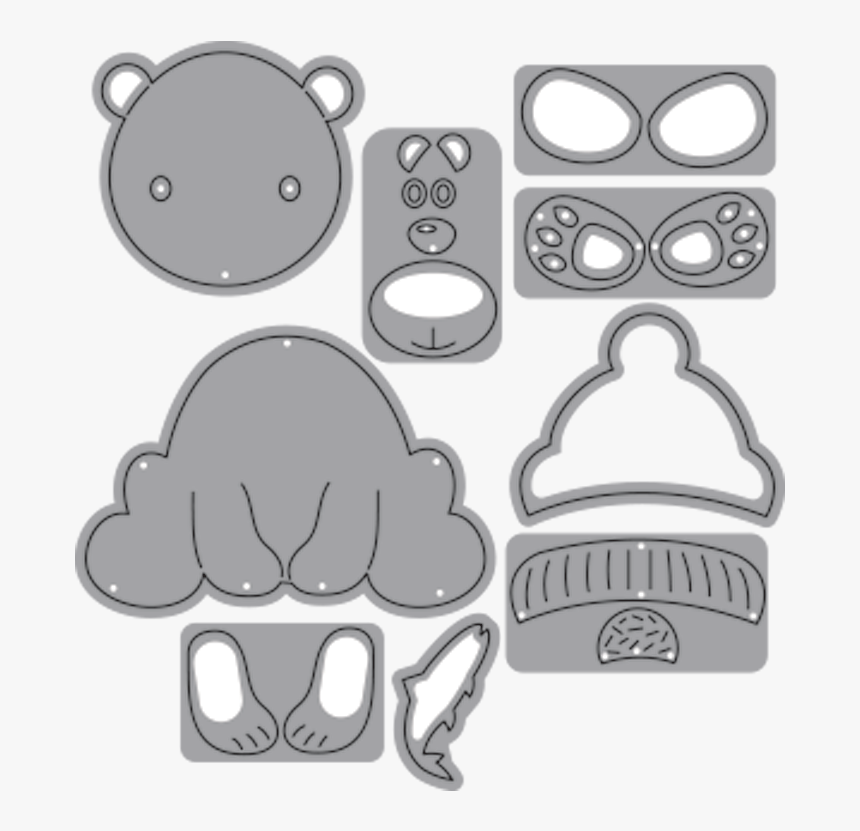 Polar Bear - Elizabeth Craft Designs Polar Bear 1565, HD Png Download, Free Download