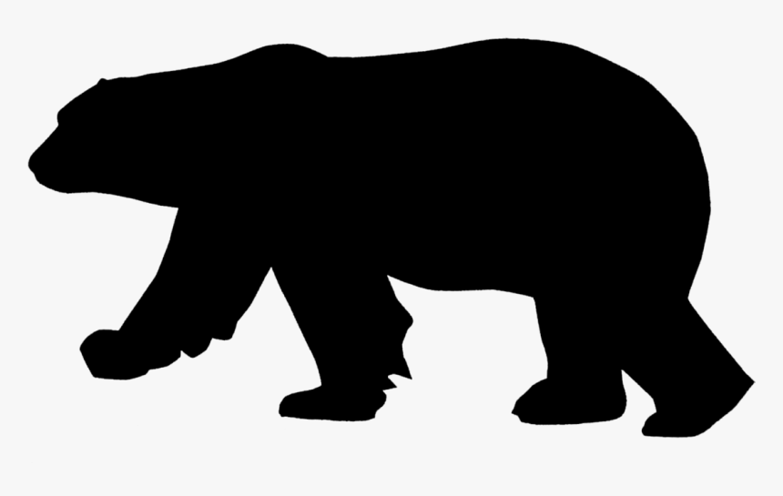 Polar Bear American Black Bear Silhouette Pizzly - Polar Bears Silhouette, HD Png Download, Free Download