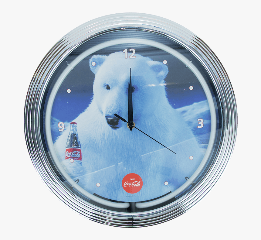 Coca Cola Polar Bear Neon Clock"
 Title="coca Cola - Coca Cola Polar Bear, HD Png Download, Free Download