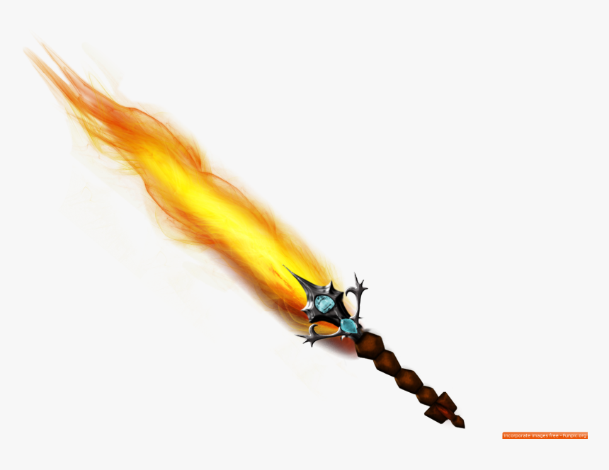 Flaming Sword Trunks Blade - Flaming Sword Png, Transparent Png, Free Download