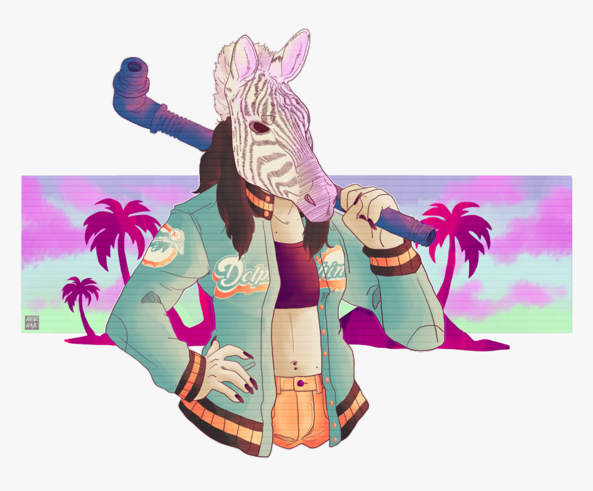 Hotline Miami The Fans Illust, HD Png Download, Free Download