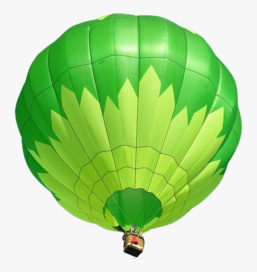 Green Hot Air Balloon Png Watercolor - Lime Green Hot Air Balloon, Transparent Png, Free Download