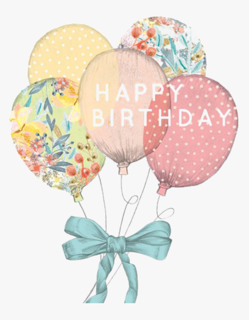 #ftestickers #watercolor #balloons #happybirthday - Happy Birthday Pretty Balloons, HD Png Download, Free Download