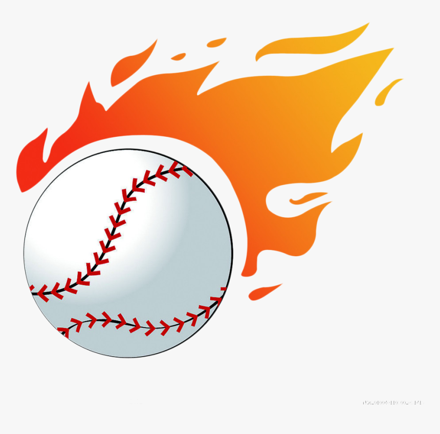 Volleyball Clipart Flaming - Baseball Flame, HD Png Download, Free Download