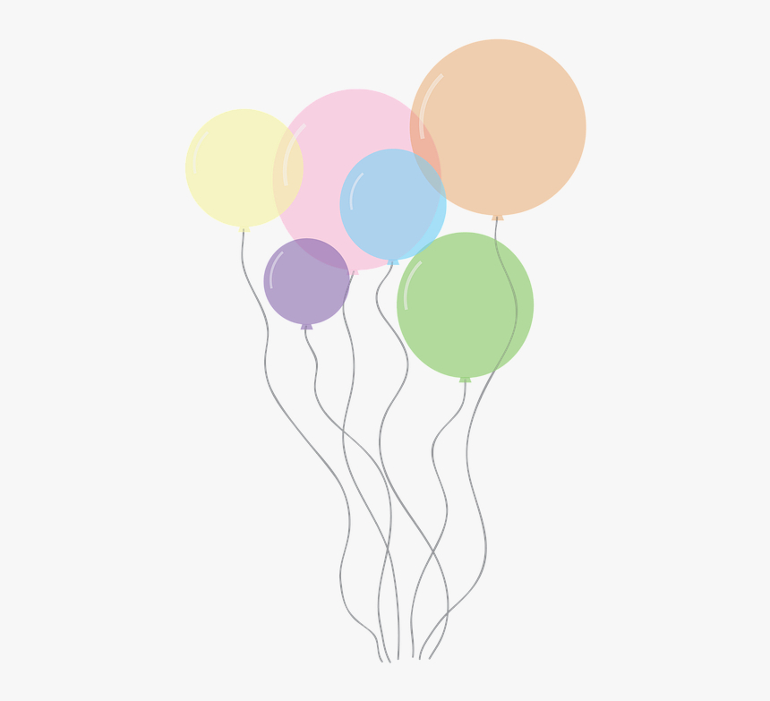 Ballon Clipart Pastel Balloon - Balloons Pastel Colors Transparent, HD Png Download, Free Download