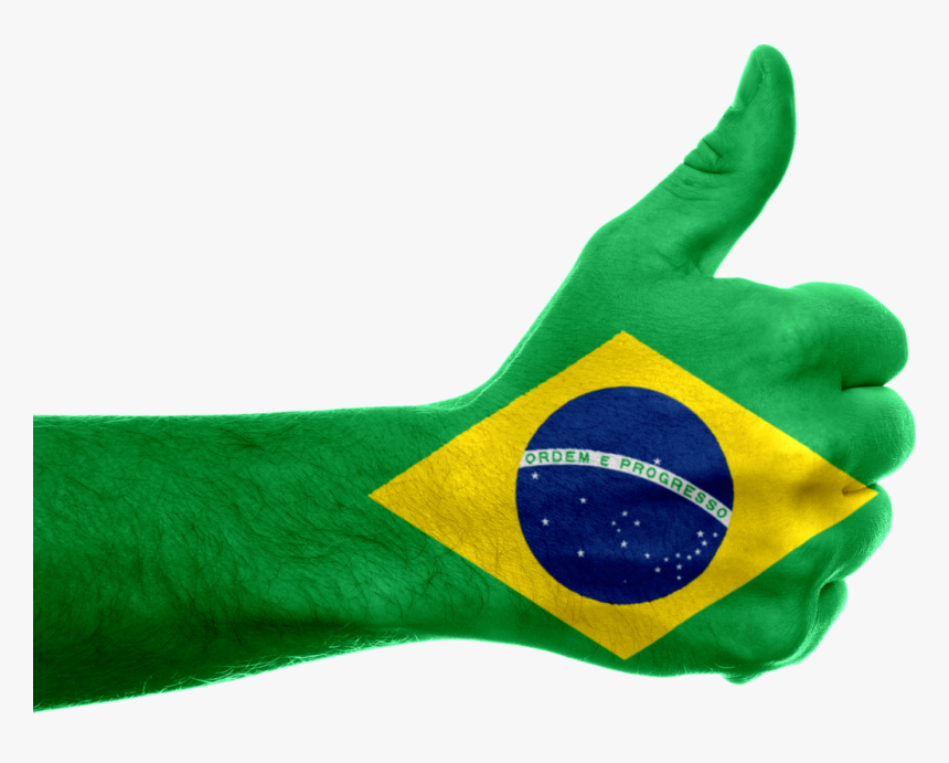 Brazil Flag Hand Png, Transparent Png, Free Download