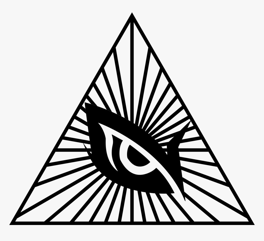 Pyramid Eye , Png Download - Outline Of All Seeing Eye, Transparent Png, Free Download