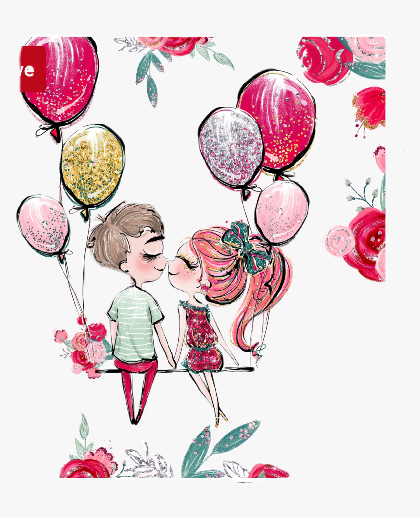 #watercolor #handpainted #love #couple #valentinesday, HD Png Download, Free Download