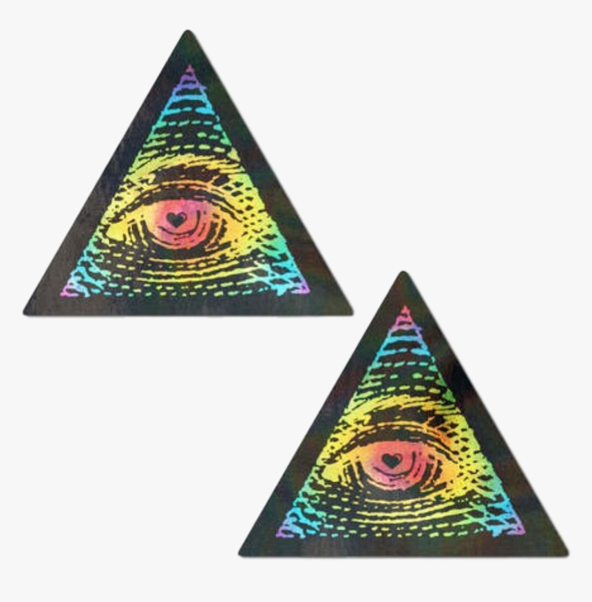 Rainbow All Seeing Eye Nipple Pasties - Triangle, HD Png Download, Free Download