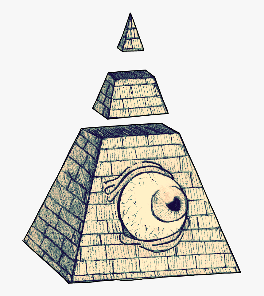 Pyramid Sketch By Aysamo - Drawings Of A Pyramid, HD Png Download, Free Download