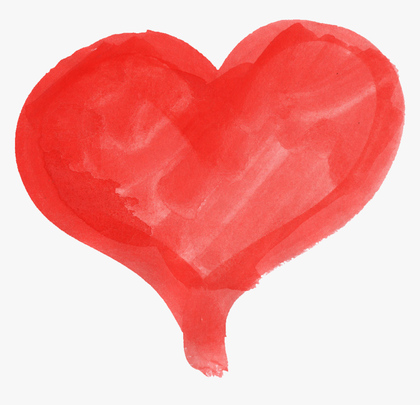 Transparent Watercolor Watercolor Painting Red - Watercolour Love Heart Transparent Background, HD Png Download, Free Download