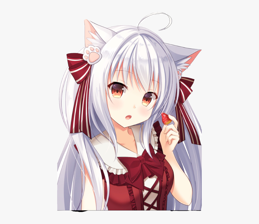 Transparent Anime Girl Waving Png - Cute Neko Anime Girl, Png Download, Free Download