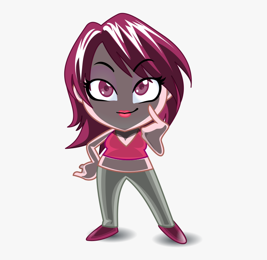 Transparent Anime Girl Waving Png - Cartoon, Png Download, Free Download