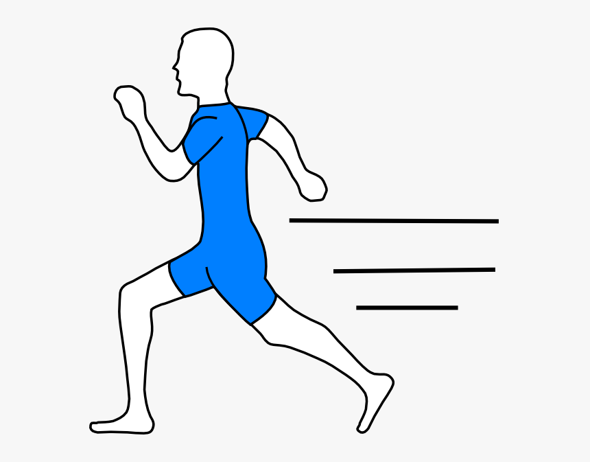 Fast Clipart Running Man - Draw A Running Man, HD Png Download, Free Download