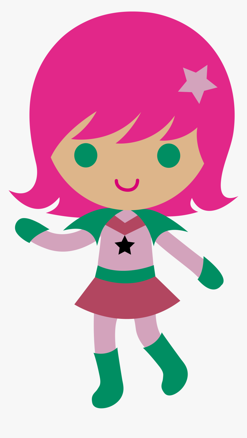 Space Cadet Girl With Pink Hair - Girl With Pink Hair Clipart, HD Png Download, Free Download