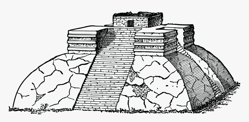 Ancient Mexican Pyramid 2 Clip Arts - Mexico Clipart Black And White, HD Png Download, Free Download