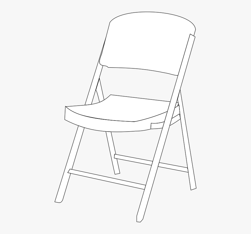 Chair, Furniture, Steel, Folding, Foldable, Portable - White Chair Vector Png, Transparent Png, Free Download
