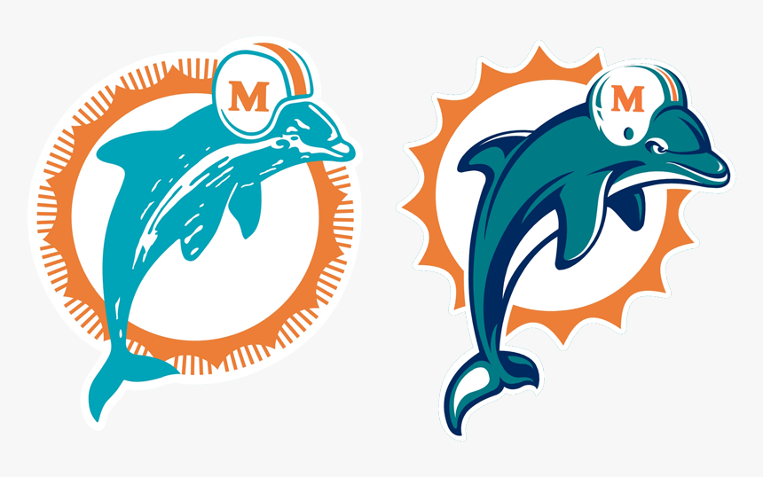 Dolphins Logo From 1966 - Miami Dolphins Logo Old, HD Png Download, Free Download
