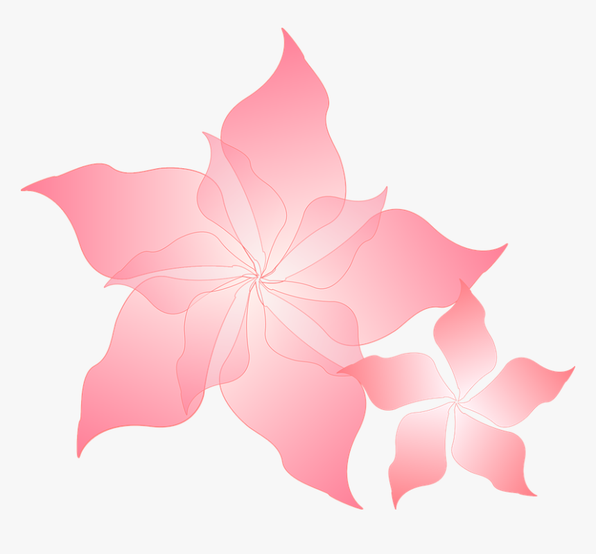 Free Vector Pink Flower - Pink Flower Vector Png, Transparent Png, Free Download