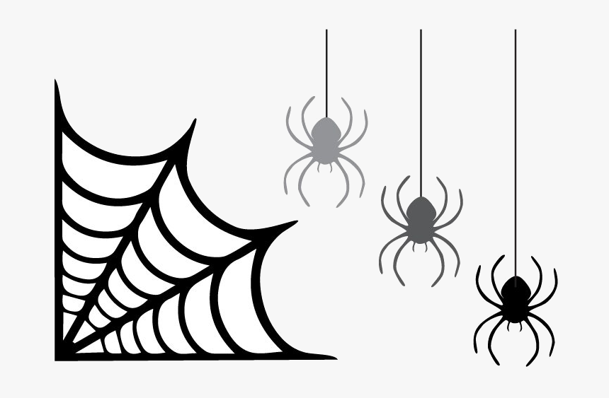 Look At Clip Art - Spider Web With Spider Clipart, HD Png Download, Free Download