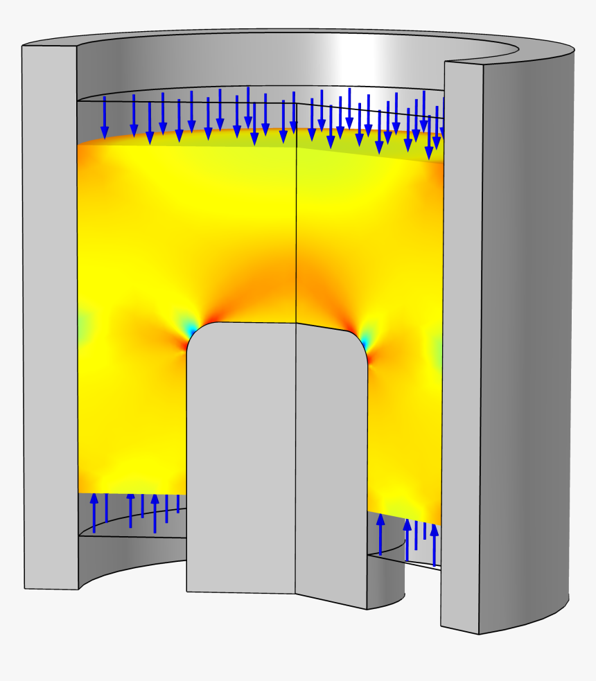 A Powder Compaction Simulation That Uses A Porous Plasticity - Revolving Door, HD Png Download, Free Download