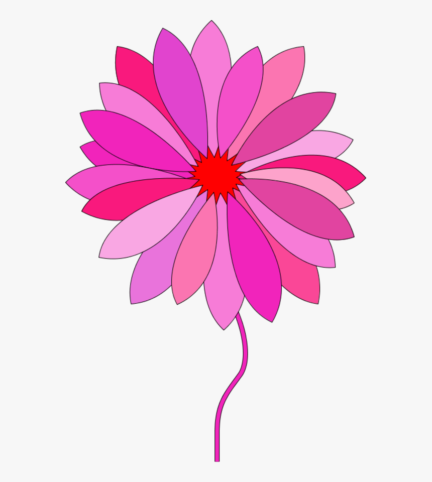 Vector Clip Art - Blue Cartoon Flowers Clipart, HD Png Download, Free Download