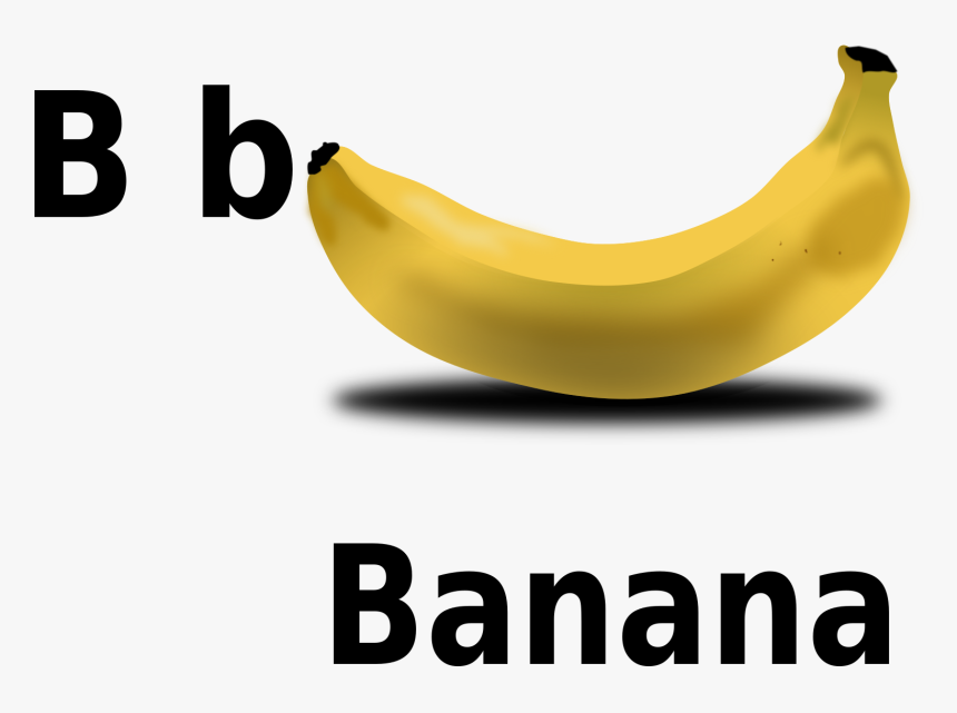 B For Banana Clip Arts - B For Banana Clipart, HD Png Download, Free Download