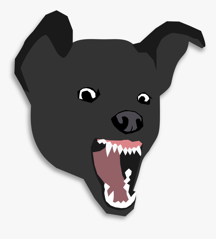 Mean Dog - Cartoon Dog Head Png, Transparent Png, Free Download