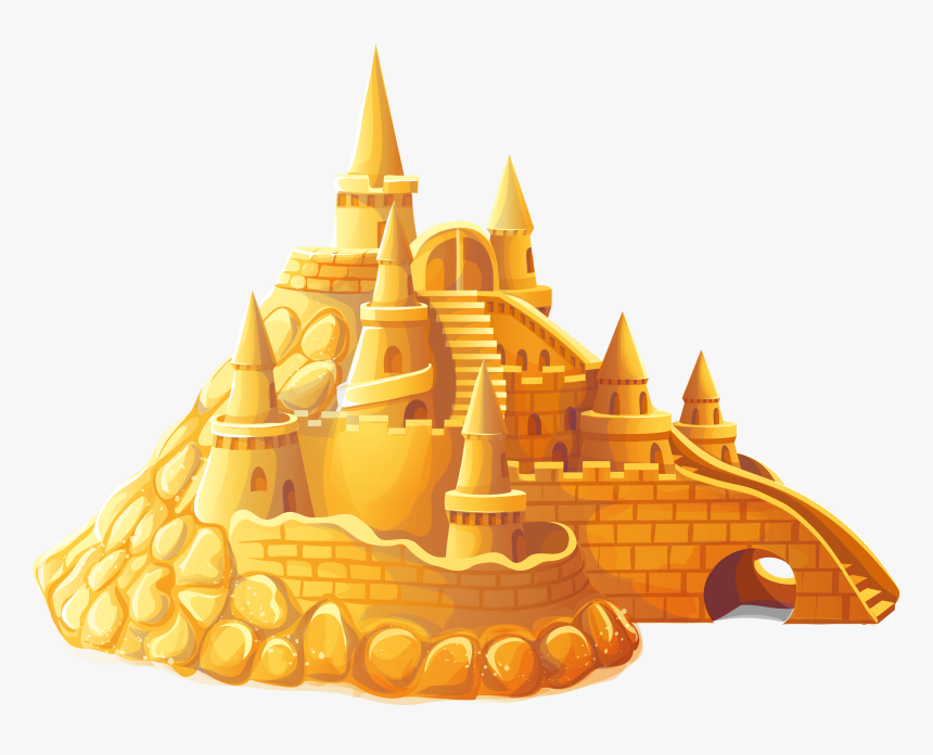 Clip Art Sand Castles Clip Art - Sand Castle Clipart Png, Transparent Png, Free Download
