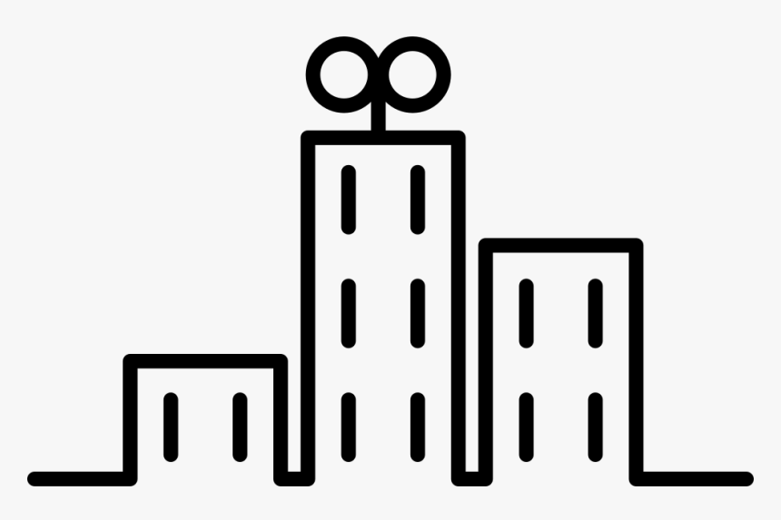 Buildings In The City Cartoon Outline - City Cartoon Icon Png, Transparent Png, Free Download