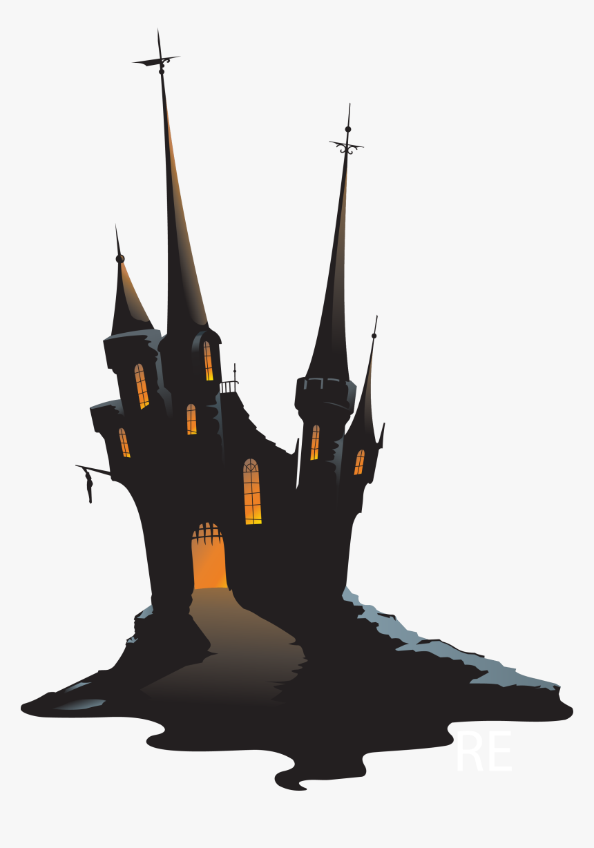 Haunted Castle Clip Art - Haunted Castle Clipart, HD Png Download, Free Download