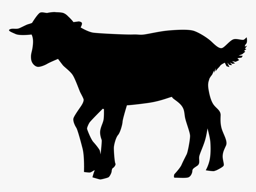 Goat Silhouette Png - Baby Goat Silhouette Clipart, Transparent Png, Free Download