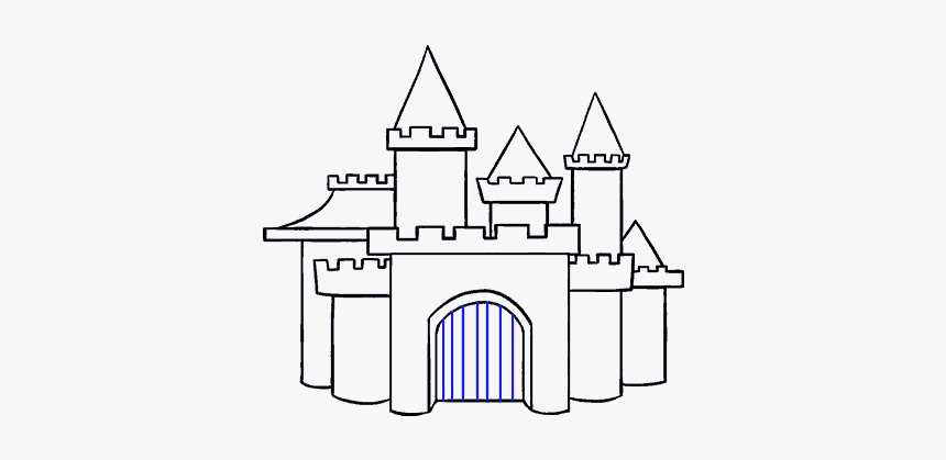 Clip Art Cartoon Castle - Castle Cartoon Drawing, HD Png Download, Free Download