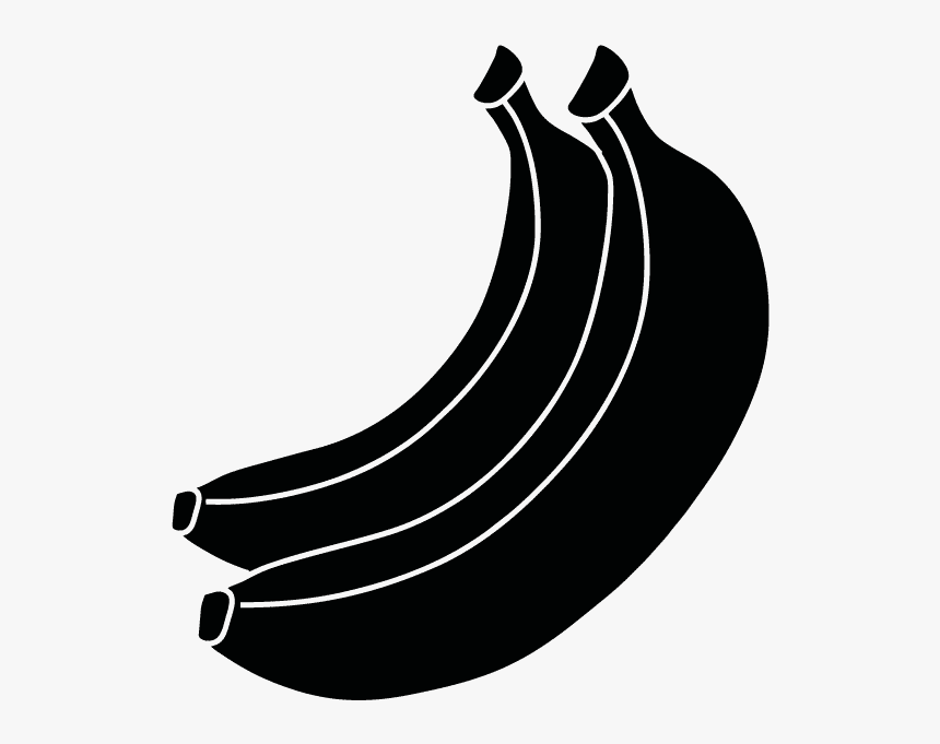 Banana Black Clipart Png, Transparent Png, Free Download