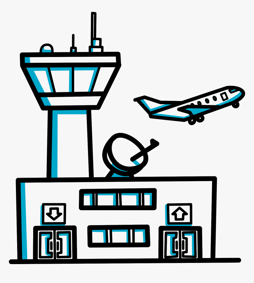 Building Videoscribe Clip Art - Clip Art Airport, HD Png Download, Free Download