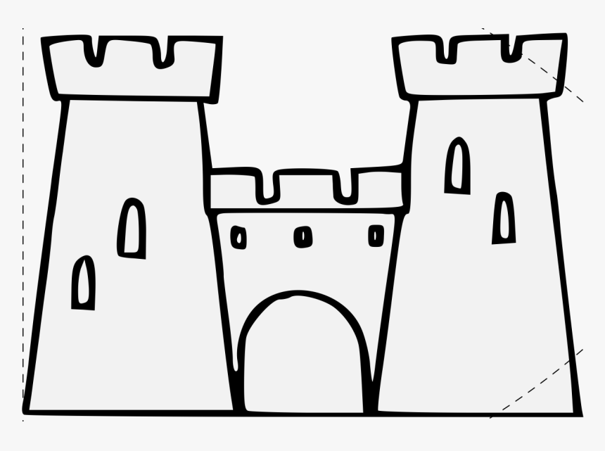 Transparent Castle Clip Art Png - Line Art, Png Download, Free Download