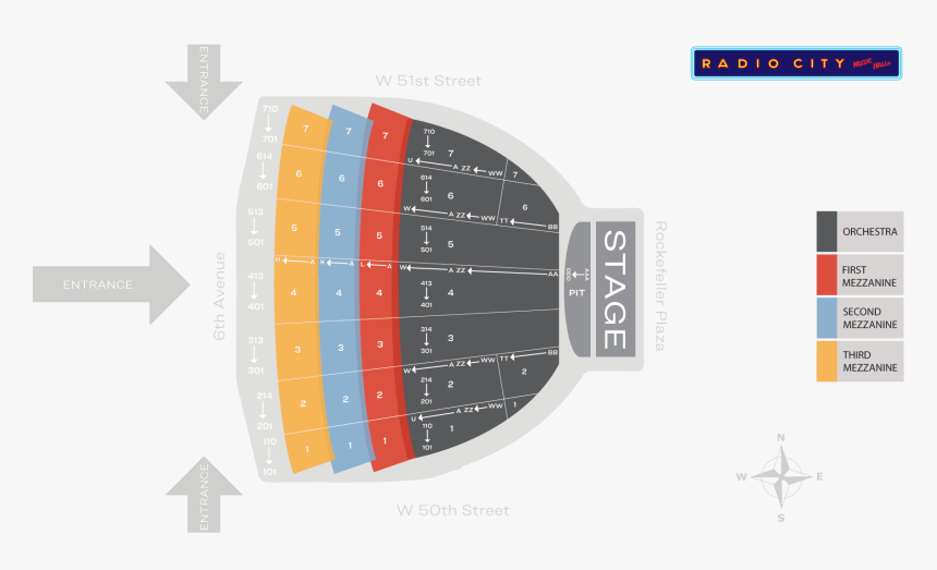 Radio City Music Hall Floor Plan, HD Png Download, Free Download